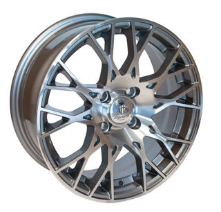 Imagen de Llanta Sportiva T1040 14x6.0 4x100 FRENTE MAQ. GRIS METAL 35